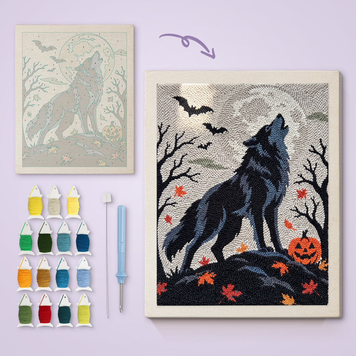 Huilende wolf