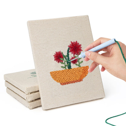 Set van 4 Mini's - Rode Bloemen