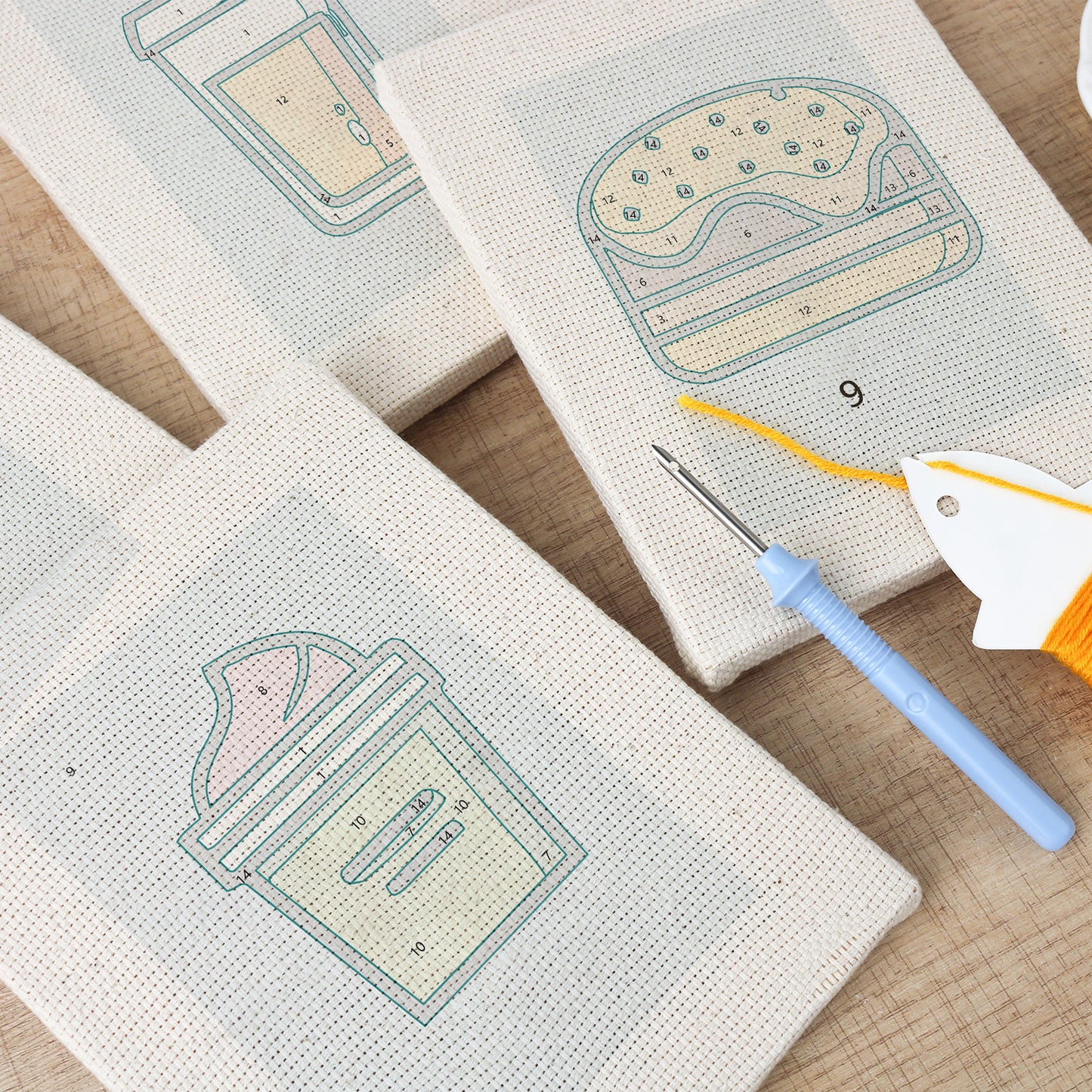 Set van 4 Mini's - Blauw Fastfood