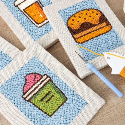 Set van 4 Mini's - Blauw Fastfood
