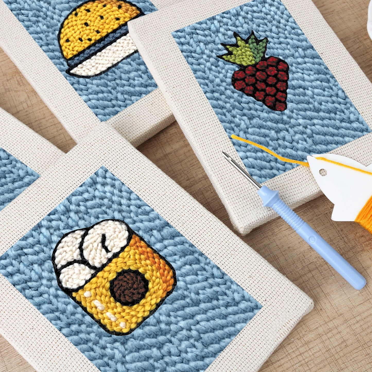 Set van 4 Mini's - Blauw Eten