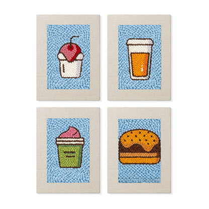 Set van 4 Mini's - Blauw Fastfood