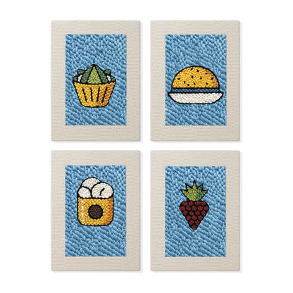 Set van 4 Mini's - Blauw Eten